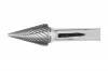 Carbide Burr SM4 <br> Cone Pointed Double Cut <br> 3/8 x 3/4 x 1/4 Shank